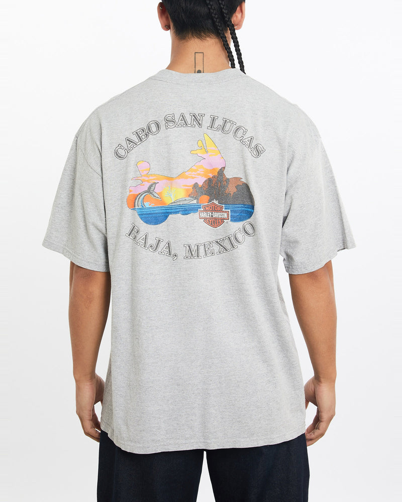 Vintage, 90s, Harley, Davidson, Tee, The Real Deal, size extra large, colour Grey, newtown, sydney, australia, thrift store, opshop, preloved, secondhand, sustainable, retro, antique, 70s, 80s, 90s, 2000s, 00s, fashion, clothing, streetwear, trendy, garment, style, boutique, store, shop, archive, sale, cheap, best, top, T-Shirts