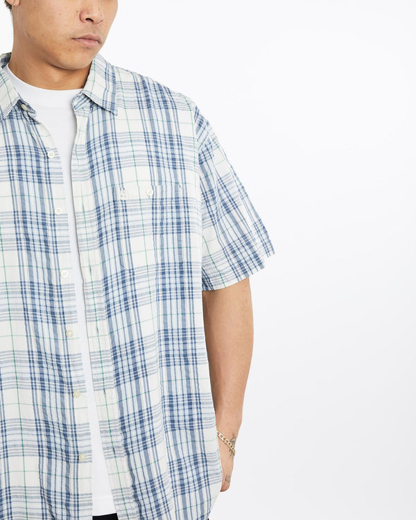 Vintage, Timberland, Short, Sleeve, Button, Up, Shirt, The Real Deal, size extra large, colour Multicolour, newtown, sydney, australia, thrift store, opshop, preloved, secondhand, sustainable, retro, antique, 70s, 80s, 90s, 2000s, 00s, fashion, clothing, streetwear, trendy, garment, style, boutique, store, shop, archive, sale, cheap, best, top, Shirts