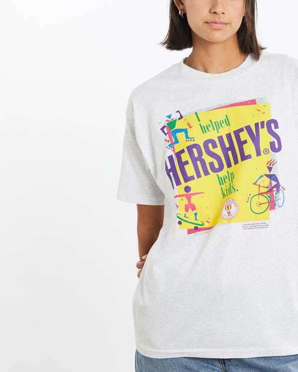 Vintage, 1994, Hershey's, Chocolate, Tee, The Real Deal, size small, colour Grey, newtown, sydney, australia, thrift store, opshop, preloved, secondhand, sustainable, retro, antique, 70s, 80s, 90s, 2000s, 00s, fashion, clothing, streetwear, trendy, garment, style, boutique, store, shop, archive, sale, cheap, best, top, T-Shirts