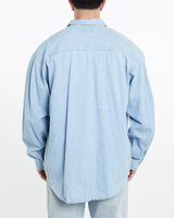 Vintage, 90s, Harley, Davidson, Denim, Button, Up, Shirt, The Real Deal, size XXXL, colour Blue, newtown, sydney, australia, thrift store, opshop, preloved, secondhand, sustainable, retro, antique, 70s, 80s, 90s, 2000s, 00s, fashion, clothing, streetwear, trendy, garment, style, boutique, store, shop, archive, sale, cheap, best, top, Shirts