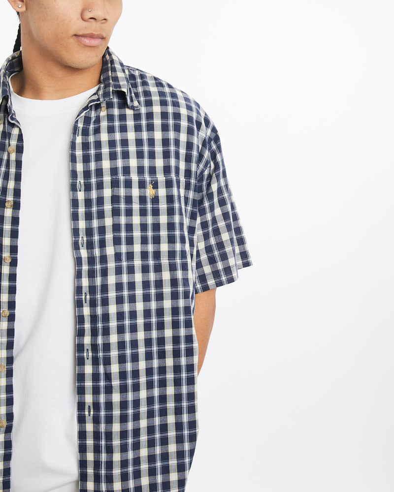 Vintage, 90s, Polo, Ralph, Lauren, Short, Sleeve, Button, Up, Shirt, The Real Deal, size large, colour Multicolour, newtown, sydney, australia, thrift store, opshop, preloved, secondhand, sustainable, retro, antique, 70s, 80s, 90s, 2000s, 00s, fashion, clothing, streetwear, trendy, garment, style, boutique, store, shop, archive, sale, cheap, best, top, Shirts