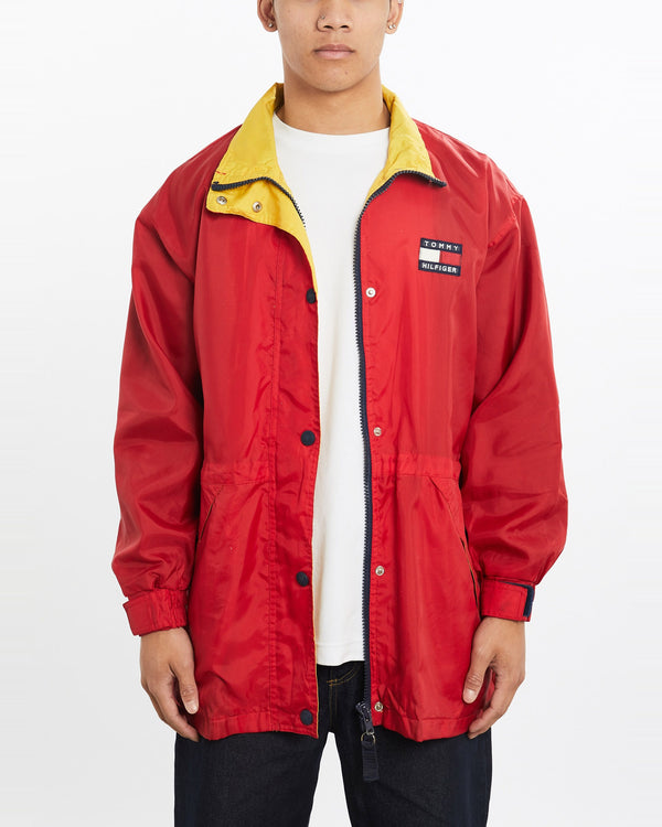 Vintage, 90s, Tommy, Hilfiger, Windbreaker, Jacket, The Real Deal, size large, colour Red, newtown, sydney, australia, thrift store, opshop, preloved, secondhand, sustainable, retro, antique, 70s, 80s, 90s, 2000s, 00s, fashion, clothing, streetwear, trendy, garment, style, boutique, store, shop, archive, sale, cheap, best, top, Jackets