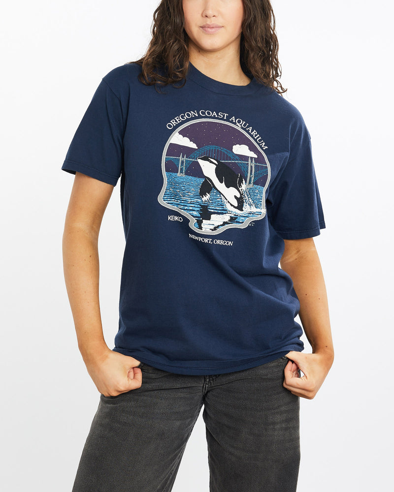 Vintage, 1996, Oregon, Coast, Aquarium', Wildlife, Tee, The Real Deal, size medium, colour Navy, newtown, sydney, australia, thrift store, opshop, preloved, secondhand, sustainable, retro, antique, 70s, 80s, 90s, 2000s, 00s, fashion, clothing, streetwear, trendy, garment, style, boutique, store, shop, archive, sale, cheap, best, top, T-Shirts