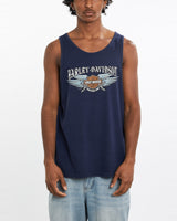 Vintage, Harley, Davidson, Tank, The Real Deal, size large, colour Navy, newtown, sydney, australia, thrift store, opshop, preloved, secondhand, sustainable, retro, antique, 70s, 80s, 90s, 2000s, 00s, fashion, clothing, streetwear, trendy, garment, style, boutique, store, shop, archive, sale, cheap, best, top, T-Shirts