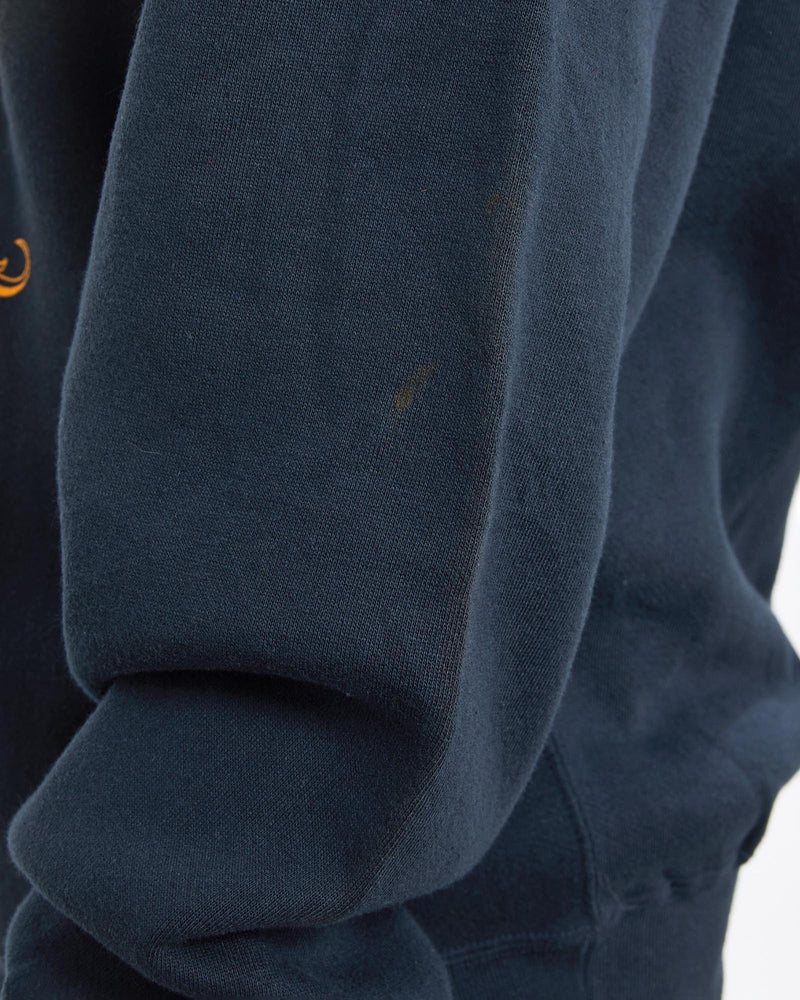 Vintage, 90s, West, Virginia, University, Sweatshirt, The Real Deal, size large, colour Blue, newtown, sydney, australia, thrift store, opshop, preloved, secondhand, sustainable, retro, antique, 70s, 80s, 90s, 2000s, 00s, fashion, clothing, streetwear, trendy, garment, style, boutique, store, shop, archive, sale, cheap, best, top, Sweats and hoodies