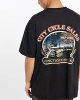 Vintage, Harley, Davidson, Tee, The Real Deal, size large, colour Black, newtown, sydney, australia, thrift store, opshop, preloved, secondhand, sustainable, retro, antique, 70s, 80s, 90s, 2000s, 00s, fashion, clothing, streetwear, trendy, garment, style, boutique, store, shop, archive, sale, cheap, best, top, T-Shirts