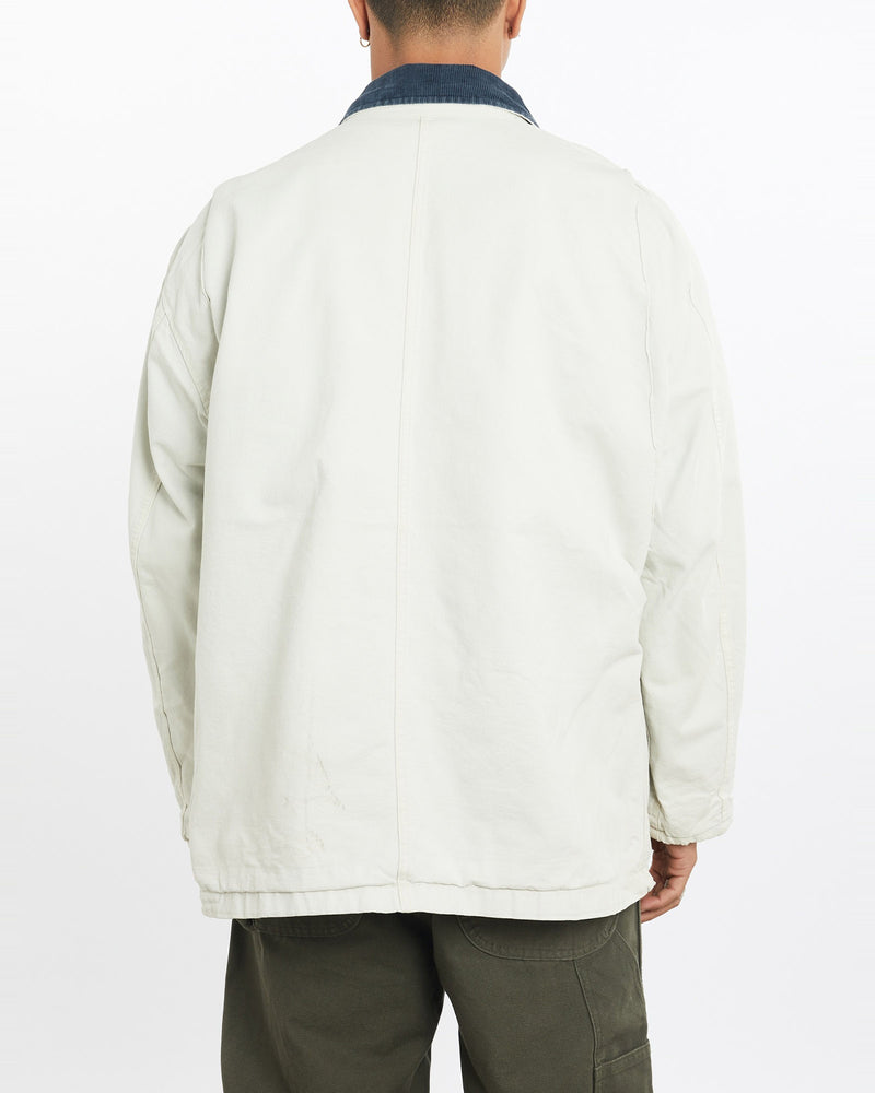 Vintage, Dickies, Flannel, Lined, Jacket, The Real Deal, size large, colour Beige, newtown, sydney, australia, thrift store, opshop, preloved, secondhand, sustainable, retro, antique, 70s, 80s, 90s, 2000s, 00s, fashion, clothing, streetwear, trendy, garment, style, boutique, store, shop, archive, sale, cheap, best, top, Jackets