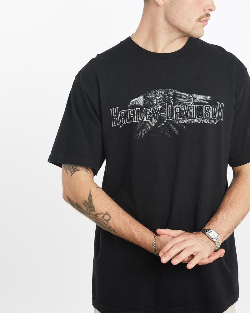 Vintage, Harley, Davidson, Tee, The Real Deal, size extra large, colour Black, newtown, sydney, australia, thrift store, opshop, preloved, secondhand, sustainable, retro, antique, 70s, 80s, 90s, 2000s, 00s, fashion, clothing, streetwear, trendy, garment, style, boutique, store, shop, archive, sale, cheap, best, top, T-Shirts