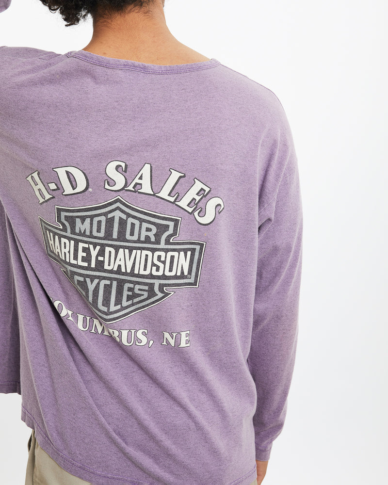 Vintage 1996 Harley Davidson Long Sleeve Tee <br>M , The Real Deal , newtown, sydney, australia, thrift store, opshop, preloved, secondhand, sustainable, retro, antique, 70s, 80s, 90s, 2000s, 00s, fashion, clothing, streetwear, trendy, garment, style, boutique, store, shop, archive, sale, cheap, best, top