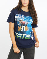 Vintage, Golden, Tate, NFL, Seattle, Seahawks, Tee, The Real Deal, size medium, colour Navy, newtown, sydney, australia, thrift store, opshop, preloved, secondhand, sustainable, retro, antique, 70s, 80s, 90s, 2000s, 00s, fashion, clothing, streetwear, trendy, garment, style, boutique, store, shop, archive, sale, cheap, best, top, T-Shirts