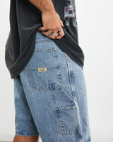 Vintage Wrangler Denim Carpenter Shorts <br>38" , The Real Deal , newtown, sydney, australia, thrift store, opshop, preloved, secondhand, sustainable, retro, antique, 70s, 80s, 90s, 2000s, 00s, fashion, clothing, streetwear, trendy, garment, style, boutique, store, shop, archive, sale, cheap, best, top