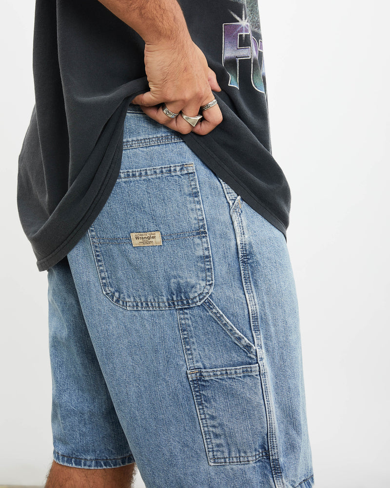 Vintage Wrangler Denim Carpenter Shorts <br>38" , The Real Deal , newtown, sydney, australia, thrift store, opshop, preloved, secondhand, sustainable, retro, antique, 70s, 80s, 90s, 2000s, 00s, fashion, clothing, streetwear, trendy, garment, style, boutique, store, shop, archive, sale, cheap, best, top