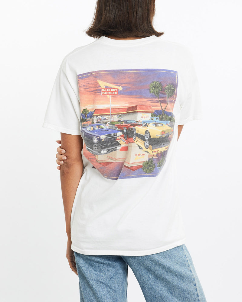 Vintage, In-N-Out, Burger, Tee, The Real Deal, size small, colour White, newtown, sydney, australia, thrift store, opshop, preloved, secondhand, sustainable, retro, antique, 70s, 80s, 90s, 2000s, 00s, fashion, clothing, streetwear, trendy, garment, style, boutique, store, shop, archive, sale, cheap, best, top, T-Shirts