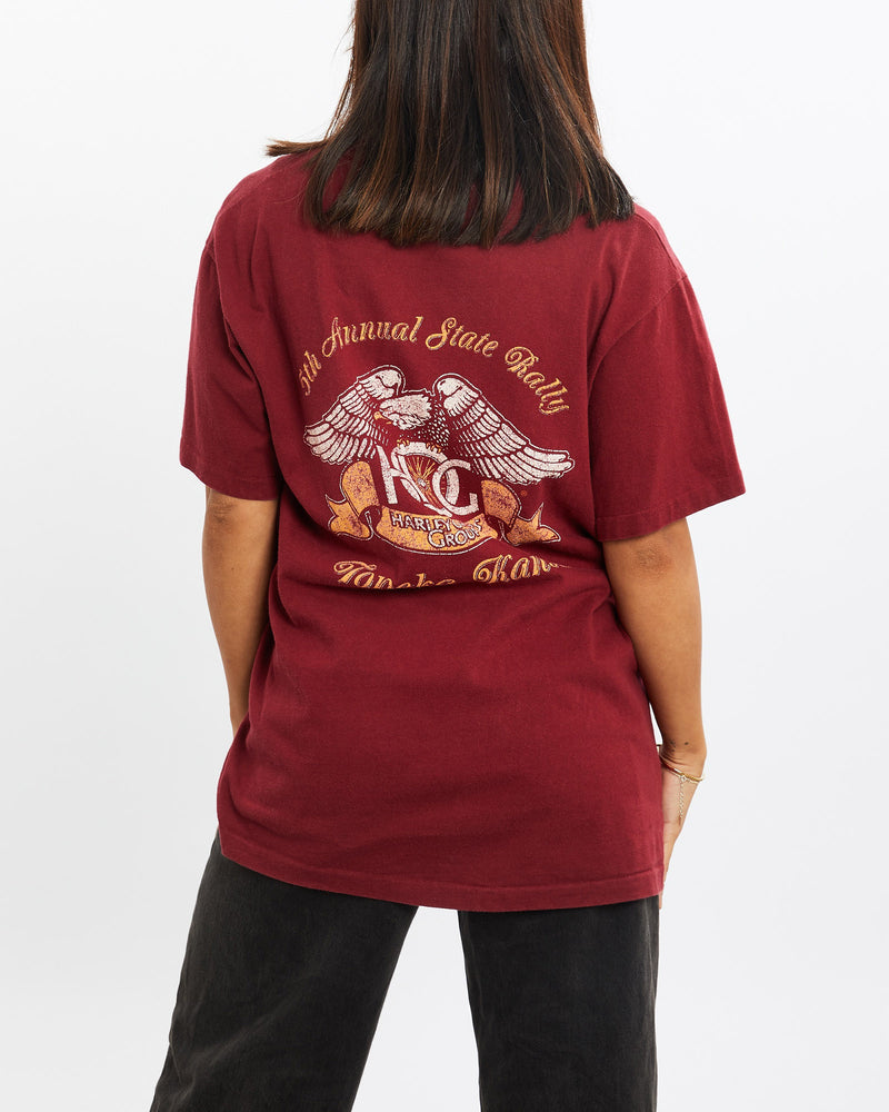 Vintage, 1998, Harley, Davidson, Owners, Group, Tee, The Real Deal, size extra small, colour Navy, newtown, sydney, australia, thrift store, opshop, preloved, secondhand, sustainable, retro, antique, 70s, 80s, 90s, 2000s, 00s, fashion, clothing, streetwear, trendy, garment, style, boutique, store, shop, archive, sale, cheap, best, top, T-Shirts