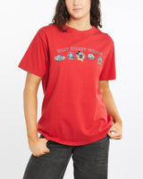 Vintage, 1998, Mickey, Mouse, Walt, Disney, World, Tee, The Real Deal, size medium, colour Red, newtown, sydney, australia, thrift store, opshop, preloved, secondhand, sustainable, retro, antique, 70s, 80s, 90s, 2000s, 00s, fashion, clothing, streetwear, trendy, garment, style, boutique, store, shop, archive, sale, cheap, best, top, T-Shirts