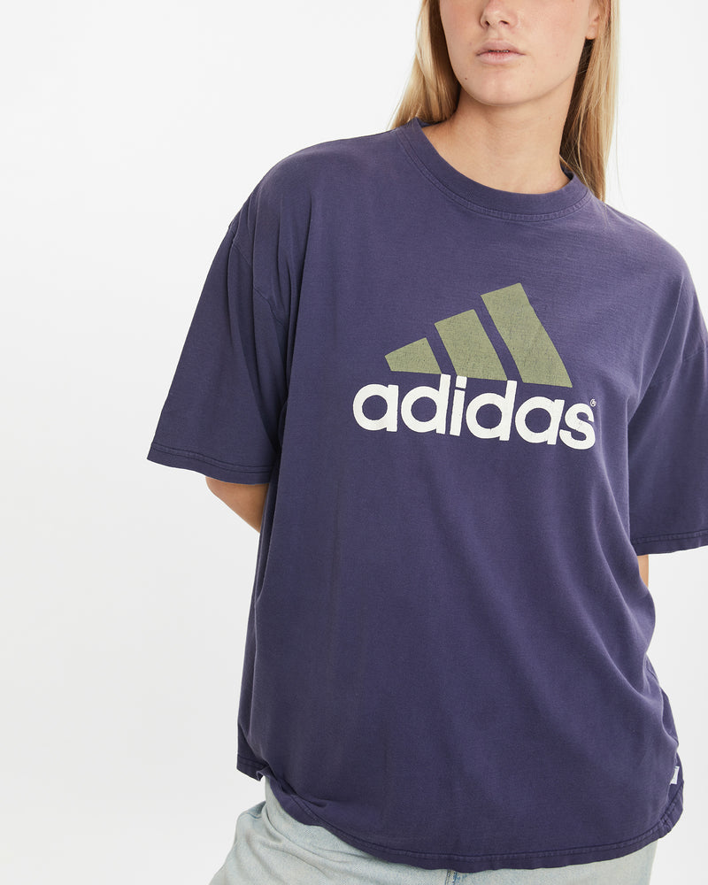 Vintage 90s Adidas Tee <br>L , The Real Deal , newtown, sydney, australia, thrift store, opshop, preloved, secondhand, sustainable, retro, antique, 70s, 80s, 90s, 2000s, 00s, fashion, clothing, streetwear, trendy, garment, style, boutique, store, shop, archive, sale, cheap, best, top