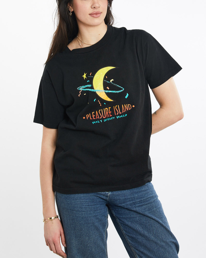 Vintage, 90s, Walt, Disney, World, Pleasure, Island, Tee, The Real Deal, size large, colour Black, newtown, sydney, australia, thrift store, opshop, preloved, secondhand, sustainable, retro, antique, 70s, 80s, 90s, 2000s, 00s, fashion, clothing, streetwear, trendy, garment, style, boutique, store, shop, archive, sale, cheap, best, top, T-Shirts