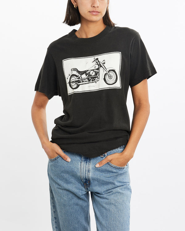 Vintage, 90s, Harley, Davidson, Tee, The Real Deal, size small, colour Black, newtown, sydney, australia, thrift store, opshop, preloved, secondhand, sustainable, retro, antique, 70s, 80s, 90s, 2000s, 00s, fashion, clothing, streetwear, trendy, garment, style, boutique, store, shop, archive, sale, cheap, best, top, T-Shirts