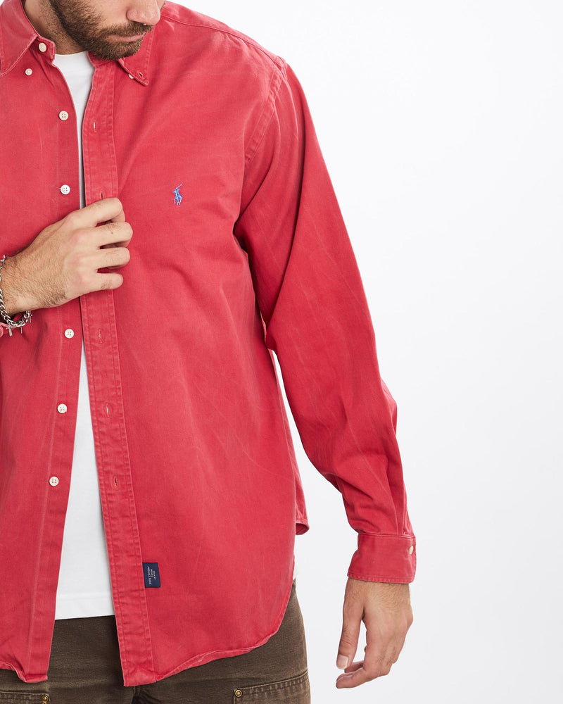 Vintage, 90s, Polo, Ralph, Lauren, Button, Up, Shirt, The Real Deal, size extra large, colour Red, newtown, sydney, australia, thrift store, opshop, preloved, secondhand, sustainable, retro, antique, 70s, 80s, 90s, 2000s, 00s, fashion, clothing, streetwear, trendy, garment, style, boutique, store, shop, archive, sale, cheap, best, top, Shirts