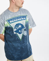 Vintage NFL Seattle Seahawks Tie Dye Tee <br>L , The Real Deal , newtown, sydney, australia, thrift store, opshop, preloved, secondhand, sustainable, retro, antique, 70s, 80s, 90s, 2000s, 00s, fashion, clothing, streetwear, trendy, garment, style, boutique, store, shop, archive, sale, cheap, best, top