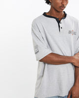 Vintage, Harley, Davidson, Henley, Tee, The Real Deal, size extra large, colour Grey, newtown, sydney, australia, thrift store, opshop, preloved, secondhand, sustainable, retro, antique, 70s, 80s, 90s, 2000s, 00s, fashion, clothing, streetwear, trendy, garment, style, boutique, store, shop, archive, sale, cheap, best, top, T-Shirts