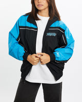 Vintage, Reebok, NFL, Carolina, Panthers, Track, Jacket, The Real Deal, size double extra small, colour Navy, newtown, sydney, australia, thrift store, opshop, preloved, secondhand, sustainable, retro, antique, 70s, 80s, 90s, 2000s, 00s, fashion, clothing, streetwear, trendy, garment, style, boutique, store, shop, archive, sale, cheap, best, top, Jackets
