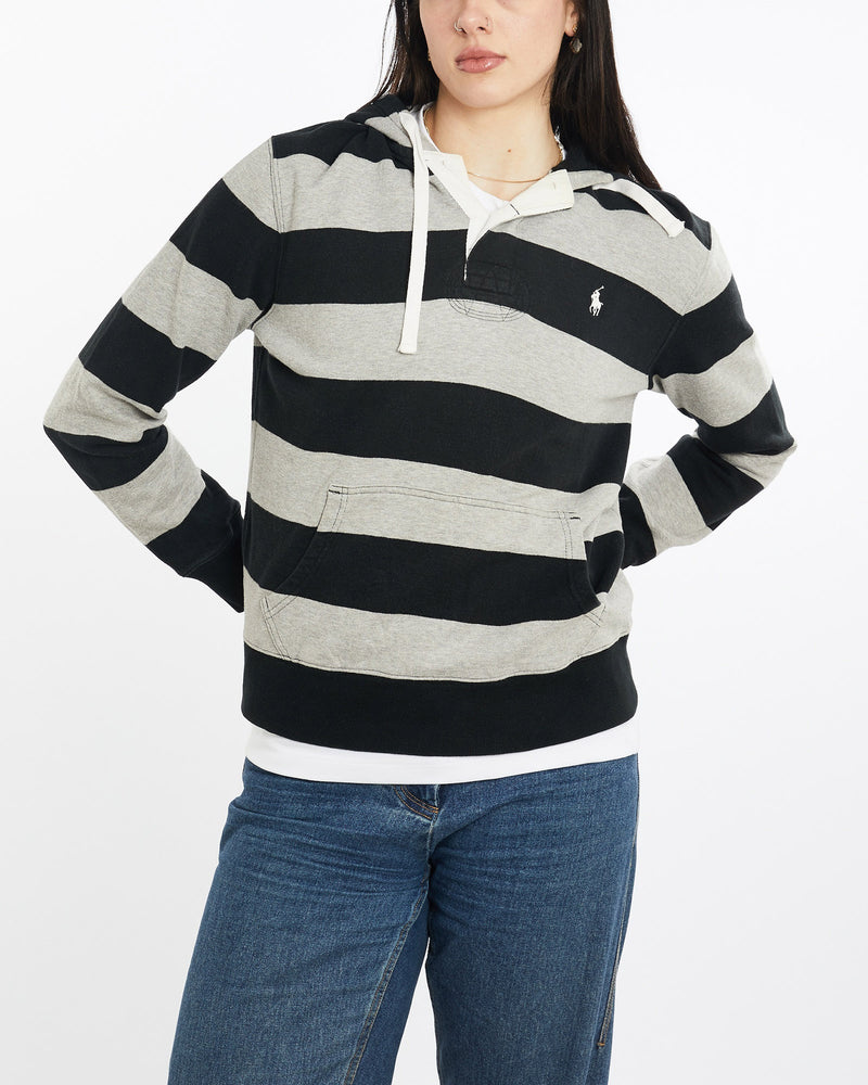 Vintage, 90s, Polo, Ralph, Lauren, Hooded, Rugby, Shirt, The Real Deal, size medium, colour Multicolour, newtown, sydney, australia, thrift store, opshop, preloved, secondhand, sustainable, retro, antique, 70s, 80s, 90s, 2000s, 00s, fashion, clothing, streetwear, trendy, garment, style, boutique, store, shop, archive, sale, cheap, best, top, Shirts