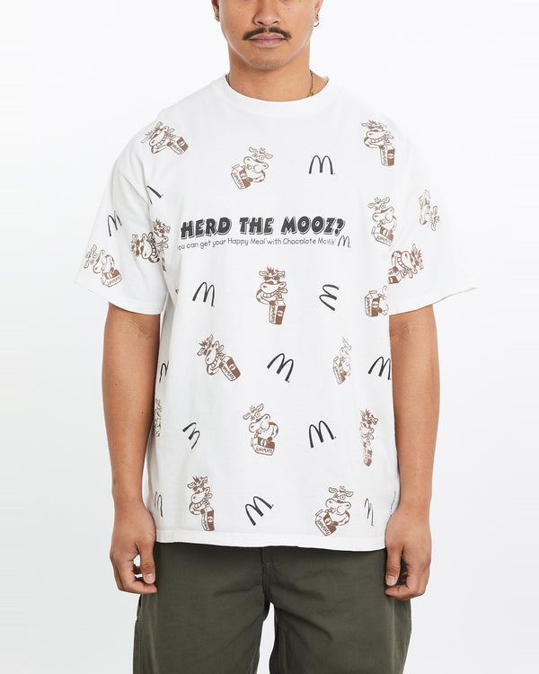 Vintage, 1995, McDonald's, Chocolate, Milk, Tee, The Real Deal, size large, colour White, newtown, sydney, australia, thrift store, opshop, preloved, secondhand, sustainable, retro, antique, 70s, 80s, 90s, 2000s, 00s, fashion, clothing, streetwear, trendy, garment, style, boutique, store, shop, archive, sale, cheap, best, top, T-Shirts