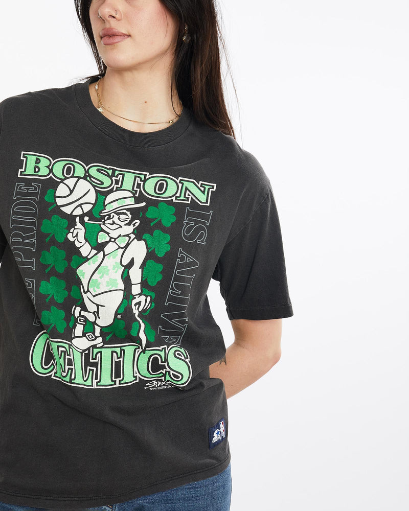 Vintage, 1991, Starter, NBA, Boston, Celtics, Tee, The Real Deal, size medium, colour Black, newtown, sydney, australia, thrift store, opshop, preloved, secondhand, sustainable, retro, antique, 70s, 80s, 90s, 2000s, 00s, fashion, clothing, streetwear, trendy, garment, style, boutique, store, shop, archive, sale, cheap, best, top, T-Shirts