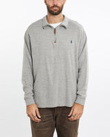 Vintage, Polo, Ralph, Lauren, Quarter, Zip, Sweater, The Real Deal, size extra large, colour Grey, newtown, sydney, australia, thrift store, opshop, preloved, secondhand, sustainable, retro, antique, 70s, 80s, 90s, 2000s, 00s, fashion, clothing, streetwear, trendy, garment, style, boutique, store, shop, archive, sale, cheap, best, top, Sweats and hoodies