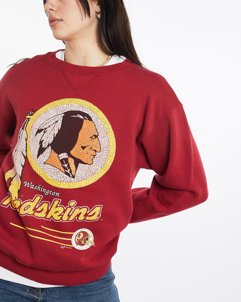 Vintage, 1992, NFL, Washington, Redskins, Sweatshirt, The Real Deal, size medium, colour Burgundy, newtown, sydney, australia, thrift store, opshop, preloved, secondhand, sustainable, retro, antique, 70s, 80s, 90s, 2000s, 00s, fashion, clothing, streetwear, trendy, garment, style, boutique, store, shop, archive, sale, cheap, best, top, Sweats and hoodies