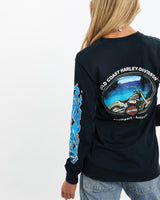 Vintage, Harley, Davidson, Long, Sleeve, Tee, The Real Deal, size small, colour Black, newtown, sydney, australia, thrift store, opshop, preloved, secondhand, sustainable, retro, antique, 70s, 80s, 90s, 2000s, 00s, fashion, clothing, streetwear, trendy, garment, style, boutique, store, shop, archive, sale, cheap, best, top, T-Shirts