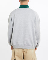 Vintage, NFL, Green, Bay, Packers, Mock, Neck, Sweatshirt, The Real Deal, size large, colour Grey, newtown, sydney, australia, thrift store, opshop, preloved, secondhand, sustainable, retro, antique, 70s, 80s, 90s, 2000s, 00s, fashion, clothing, streetwear, trendy, garment, style, boutique, store, shop, archive, sale, cheap, best, top, Sweats and hoodies