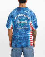 Vintage, 90s, Harley, Davidson, Tie, Dye, Tee, The Real Deal, size extra large, colour Multicolour, newtown, sydney, australia, thrift store, opshop, preloved, secondhand, sustainable, retro, antique, 70s, 80s, 90s, 2000s, 00s, fashion, clothing, streetwear, trendy, garment, style, boutique, store, shop, archive, sale, cheap, best, top, T-Shirts