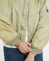 Vintage, 90s, Bomber, Jacket, The Real Deal, size medium, colour Green, newtown, sydney, australia, thrift store, opshop, preloved, secondhand, sustainable, retro, antique, 70s, 80s, 90s, 2000s, 00s, fashion, clothing, streetwear, trendy, garment, style, boutique, store, shop, archive, sale, cheap, best, top, Jackets