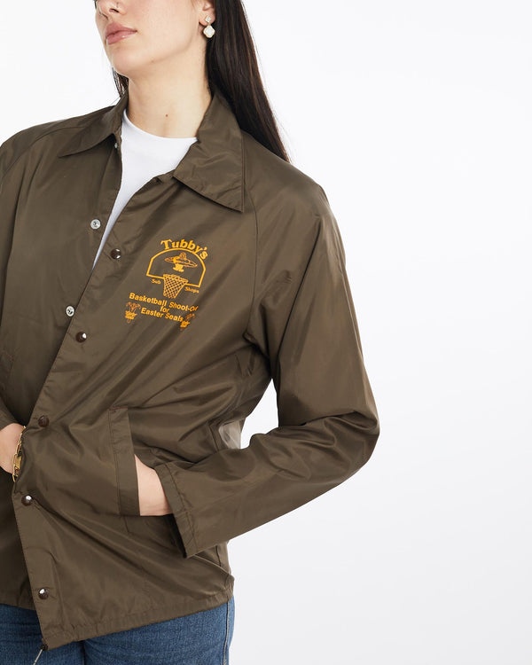 Vintage, 90s, Easter, Seals, Basketball, Coaches, Jacket, The Real Deal, size medium, colour Brown, newtown, sydney, australia, thrift store, opshop, preloved, secondhand, sustainable, retro, antique, 70s, 80s, 90s, 2000s, 00s, fashion, clothing, streetwear, trendy, garment, style, boutique, store, shop, archive, sale, cheap, best, top, Jackets