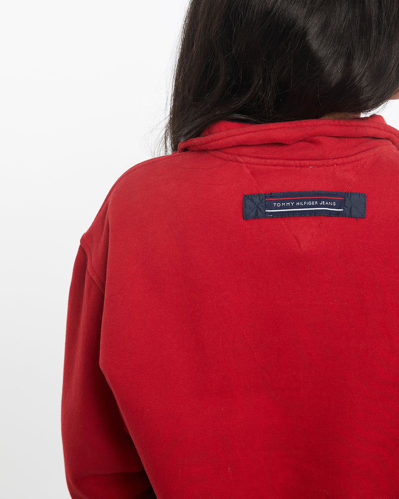 Vintage Tommy Hilfiger Jeans Quarter Zip Sweatshirt <br>S , The Real Deal , newtown, sydney, australia, thrift store, opshop, preloved, secondhand, sustainable, retro, antique, 70s, 80s, 90s, 2000s, 00s, fashion, clothing, streetwear, trendy, garment, style, boutique, store, shop, archive, sale, cheap, best, top