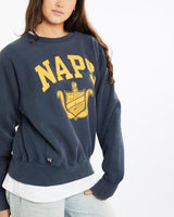 Vintage, 90s, NAPS, Sweatshirt, The Real Deal, size medium, colour Blue, newtown, sydney, australia, thrift store, opshop, preloved, secondhand, sustainable, retro, antique, 70s, 80s, 90s, 2000s, 00s, fashion, clothing, streetwear, trendy, garment, style, boutique, store, shop, archive, sale, cheap, best, top, Sweats and hoodies