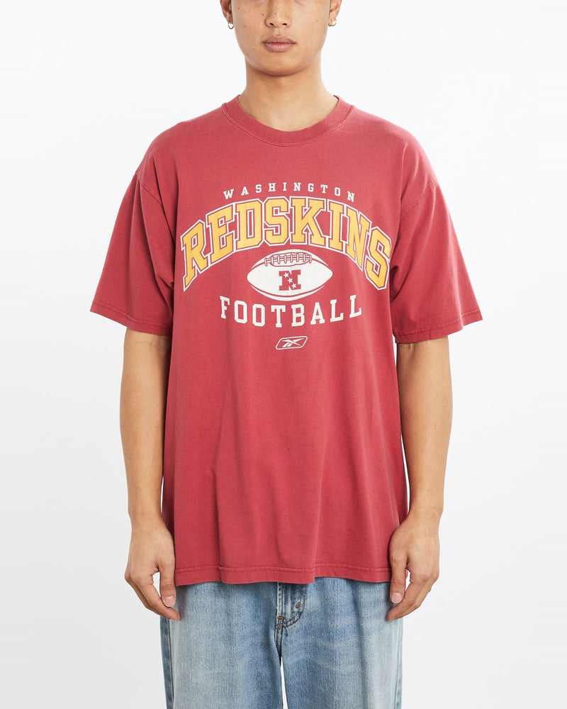 Vintage, Reebok, NFL, Washington, Redskins, Tee, The Real Deal, size large, colour Burgundy, newtown, sydney, australia, thrift store, opshop, preloved, secondhand, sustainable, retro, antique, 70s, 80s, 90s, 2000s, 00s, fashion, clothing, streetwear, trendy, garment, style, boutique, store, shop, archive, sale, cheap, best, top, T-Shirts