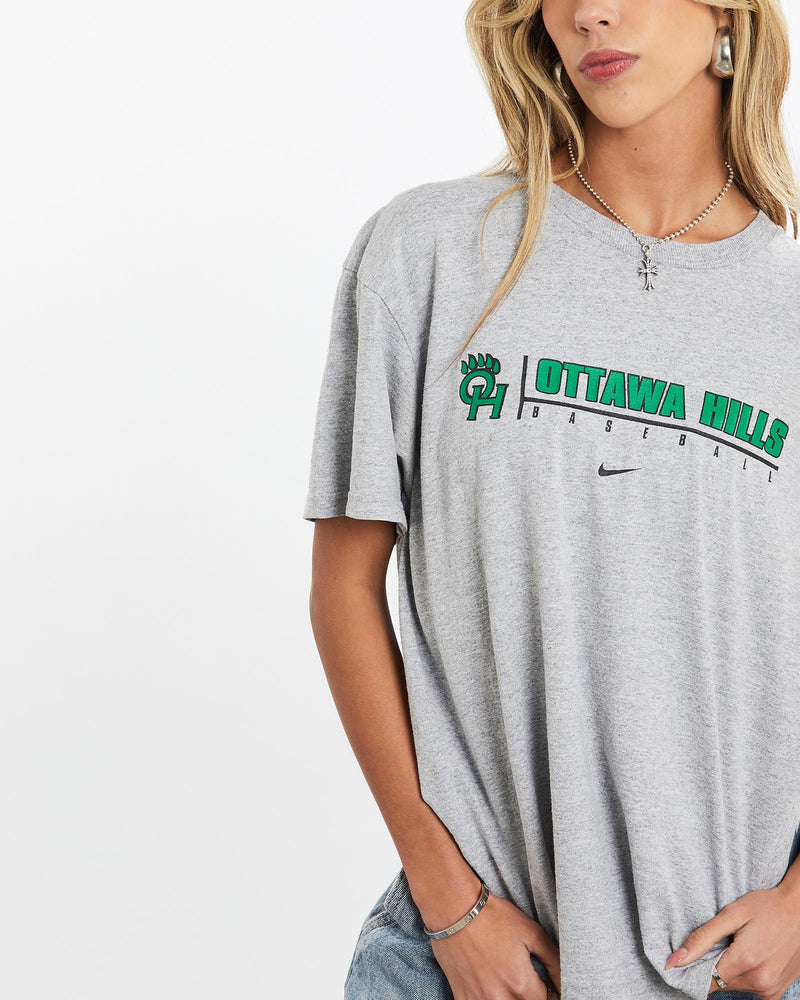 Vintage, Nike, Ottawa, Hills, Highschool, Baseball, Tee, The Real Deal, size small, colour Grey, newtown, sydney, australia, thrift store, opshop, preloved, secondhand, sustainable, retro, antique, 70s, 80s, 90s, 2000s, 00s, fashion, clothing, streetwear, trendy, garment, style, boutique, store, shop, archive, sale, cheap, best, top, T-Shirts