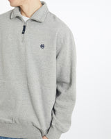 Vintage, Nautica, Competition, Quarter, Zip, Sweatshirt, The Real Deal, size extra large, colour Grey, newtown, sydney, australia, thrift store, opshop, preloved, secondhand, sustainable, retro, antique, 70s, 80s, 90s, 2000s, 00s, fashion, clothing, streetwear, trendy, garment, style, boutique, store, shop, archive, sale, cheap, best, top, Sweats and hoodies