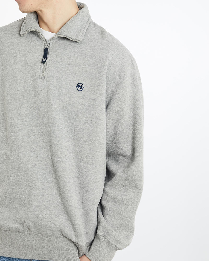 Vintage, Nautica, Competition, Quarter, Zip, Sweatshirt, The Real Deal, size extra large, colour Grey, newtown, sydney, australia, thrift store, opshop, preloved, secondhand, sustainable, retro, antique, 70s, 80s, 90s, 2000s, 00s, fashion, clothing, streetwear, trendy, garment, style, boutique, store, shop, archive, sale, cheap, best, top, Sweats and hoodies