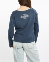 Vintage, Harley, Davidson, Long, Sleeve, Tee, The Real Deal, size large, colour Blue, newtown, sydney, australia, thrift store, opshop, preloved, secondhand, sustainable, retro, antique, 70s, 80s, 90s, 2000s, 00s, fashion, clothing, streetwear, trendy, garment, style, boutique, store, shop, archive, sale, cheap, best, top, T-Shirts