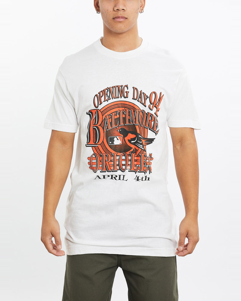 Vintage, 1994, MLB, Baltimore, Orioles, Tee, The Real Deal, size large, colour White, newtown, sydney, australia, thrift store, opshop, preloved, secondhand, sustainable, retro, antique, 70s, 80s, 90s, 2000s, 00s, fashion, clothing, streetwear, trendy, garment, style, boutique, store, shop, archive, sale, cheap, best, top, T-Shirts