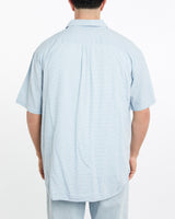 Vintage, 90s, Tommy, Hilfiger, Short, Sleeve, Button, Up, Shirt, The Real Deal, size double extra large, colour Blue, newtown, sydney, australia, thrift store, opshop, preloved, secondhand, sustainable, retro, antique, 70s, 80s, 90s, 2000s, 00s, fashion, clothing, streetwear, trendy, garment, style, boutique, store, shop, archive, sale, cheap, best, top, Shirts