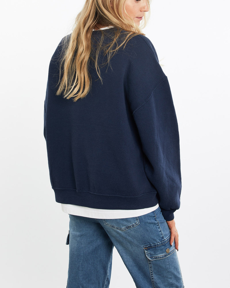 Vintage, 90s, Russell, Athletic, Sweatshirt, The Real Deal, size medium, colour Navy, newtown, sydney, australia, thrift store, opshop, preloved, secondhand, sustainable, retro, antique, 70s, 80s, 90s, 2000s, 00s, fashion, clothing, streetwear, trendy, garment, style, boutique, store, shop, archive, sale, cheap, best, top, Sweats and hoodies