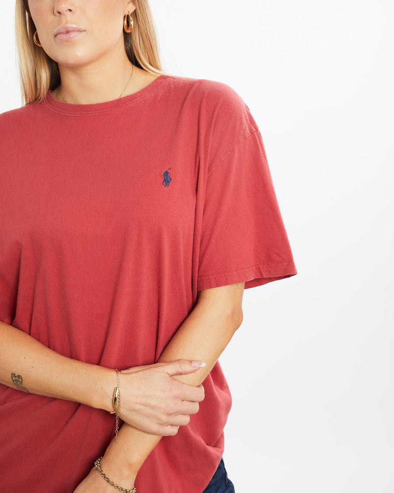 Vintage, 90s, Polo, Ralph, Lauren, Tee, The Real Deal, size medium, colour Red, newtown, sydney, australia, thrift store, opshop, preloved, secondhand, sustainable, retro, antique, 70s, 80s, 90s, 2000s, 00s, fashion, clothing, streetwear, trendy, garment, style, boutique, store, shop, archive, sale, cheap, best, top, T-Shirts