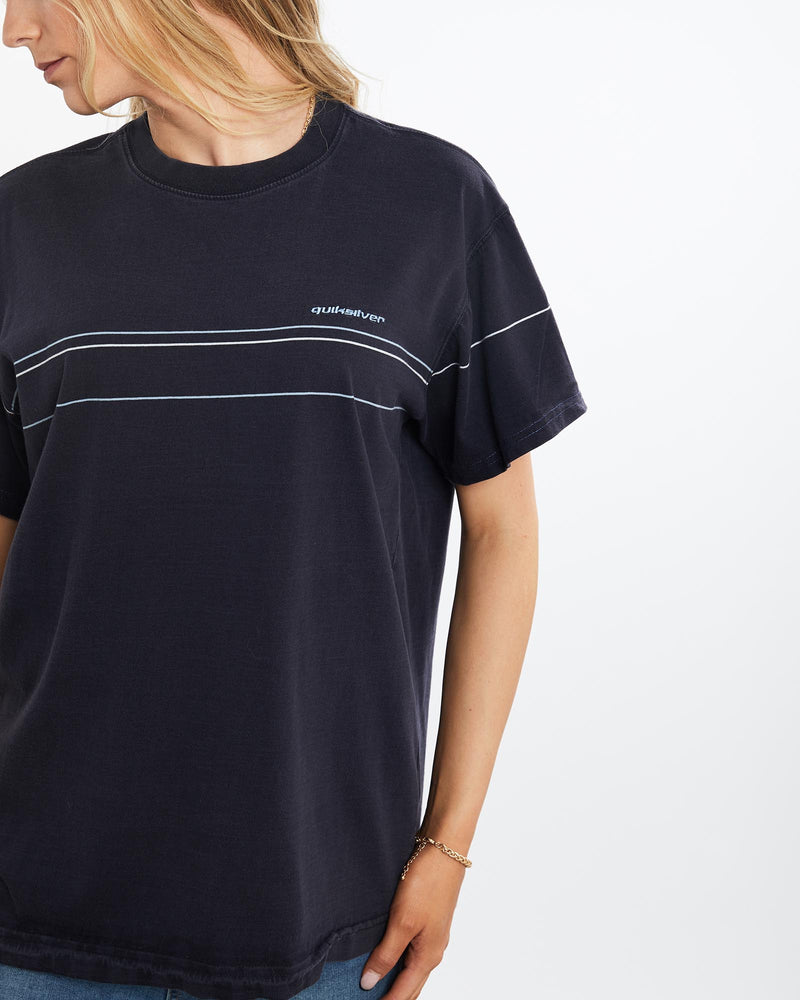 Vintage, Quiksilver, Surf, Tee, The Real Deal, size medium, colour Navy, newtown, sydney, australia, thrift store, opshop, preloved, secondhand, sustainable, retro, antique, 70s, 80s, 90s, 2000s, 00s, fashion, clothing, streetwear, trendy, garment, style, boutique, store, shop, archive, sale, cheap, best, top, T-Shirts