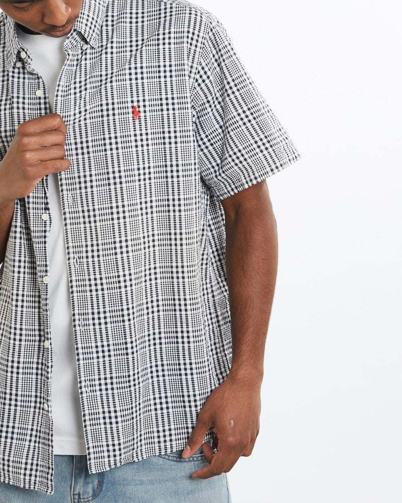 Vintage, 90s, Polo, Ralph, Lauren, Short, Sleeve, Button, Up, Shirt, The Real Deal, size large, colour Multicolour, newtown, sydney, australia, thrift store, opshop, preloved, secondhand, sustainable, retro, antique, 70s, 80s, 90s, 2000s, 00s, fashion, clothing, streetwear, trendy, garment, style, boutique, store, shop, archive, sale, cheap, best, top, Shirts