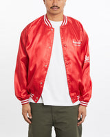 Vintage, Budweiser, Varsity, Jacket, The Real Deal, size large, colour Red, newtown, sydney, australia, thrift store, opshop, preloved, secondhand, sustainable, retro, antique, 70s, 80s, 90s, 2000s, 00s, fashion, clothing, streetwear, trendy, garment, style, boutique, store, shop, archive, sale, cheap, best, top, Jackets